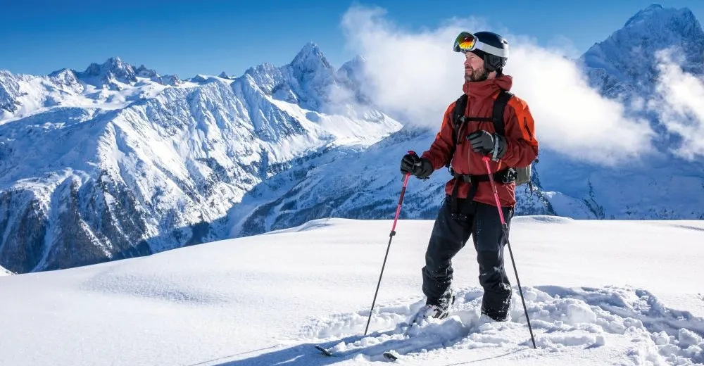 Man Skiing in Mountains of Chamonix in France Credit Istock