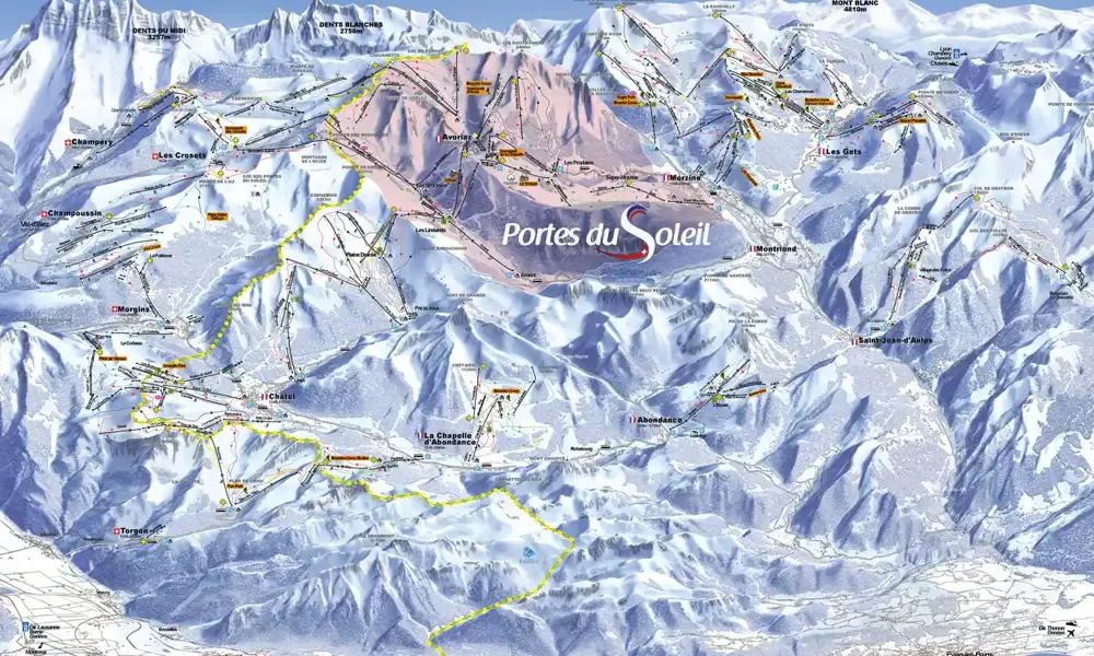 Ski Map Avoriaz France Portes Du Soleil