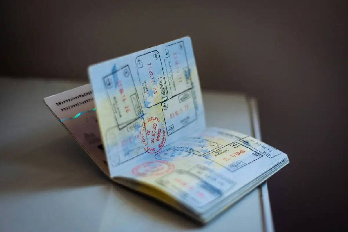 Photo of stamped passport pages. Photo by Global Residence Index from Unsplash