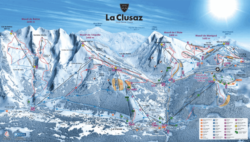 2023 Skimap of La Clusaz in France