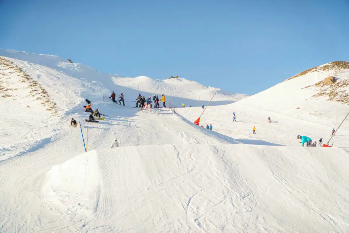 Fun park jumps next to the slope at Tignes ski resort France. Photo by Ed Wingate from Unsplash