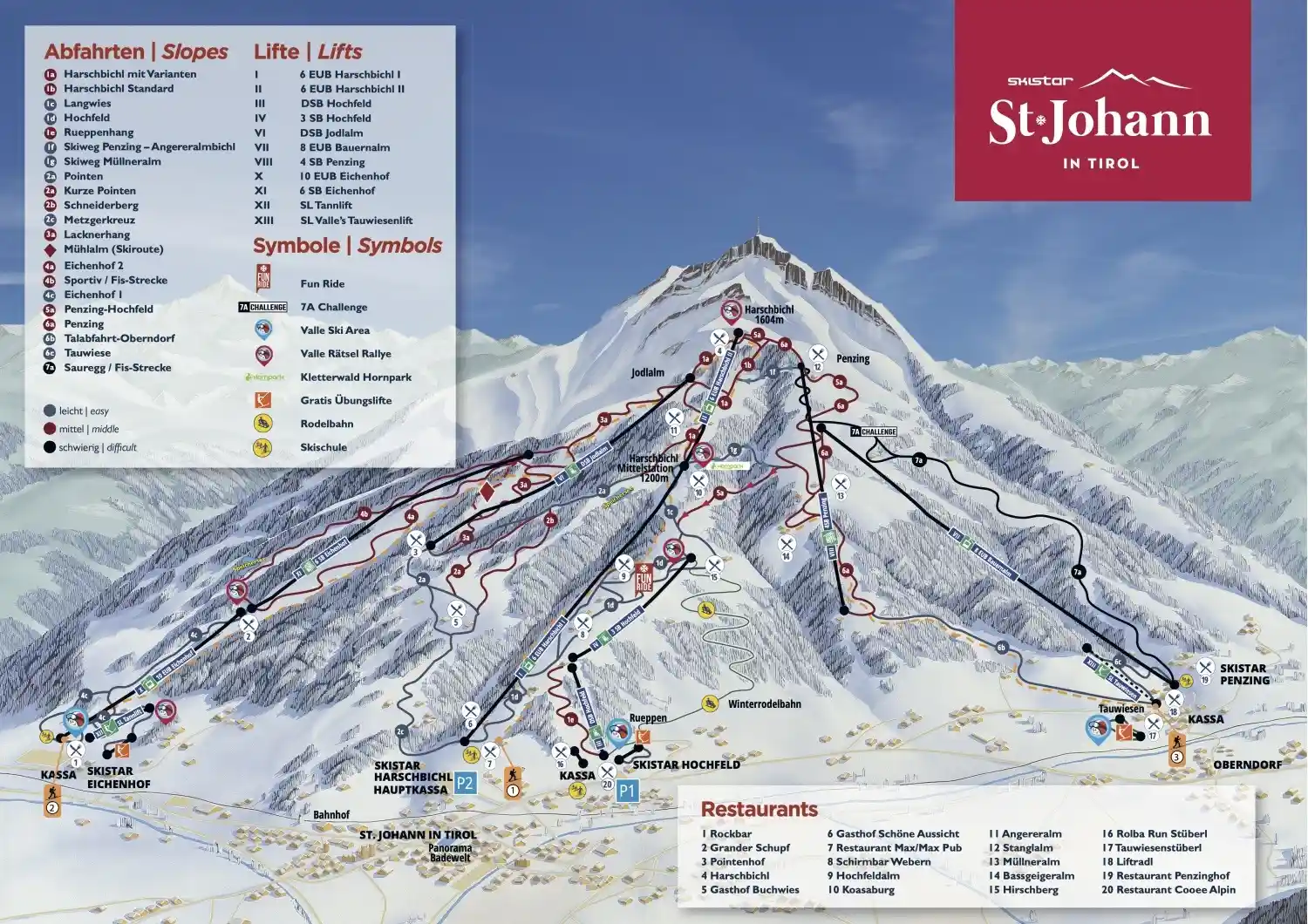 Ski Map St Johann in Tirol Skistar
