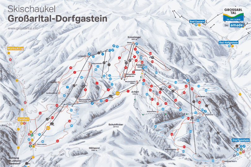 2023 Skimap Grossarltal Dorfgastein