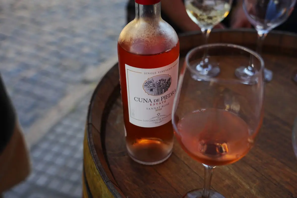 Wine tasting with local specialities in Colonia del Sacramento in Uruguay. Photo by Becca Marsh 