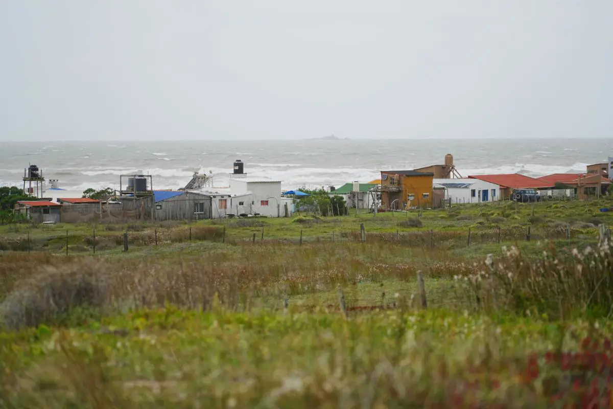 Shanty houses at Cabo Polonio, on a rainy morning in Uruguay. Photo by Becca Marsh