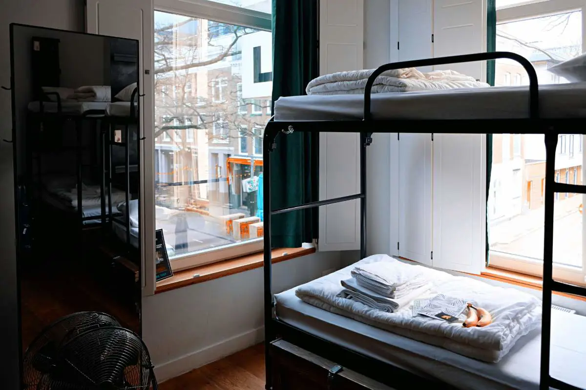 Dorm room in King Kong Hostel, Rotterdam, Netherlands. Photo by Marcus Loke from Unsplash 