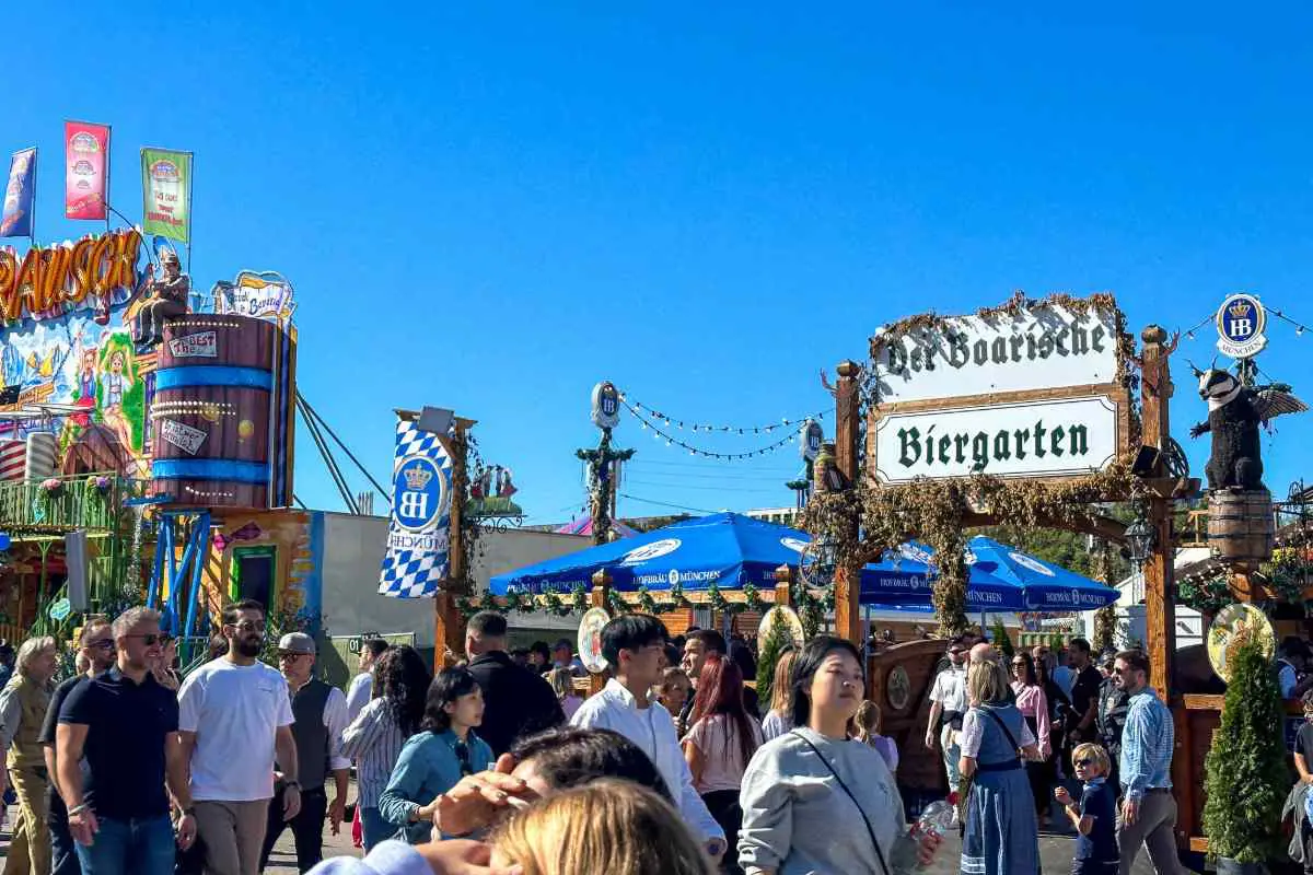 Inside the festival grounds at Oktoberfest in Munich Germany. Photo by Becca Marsh